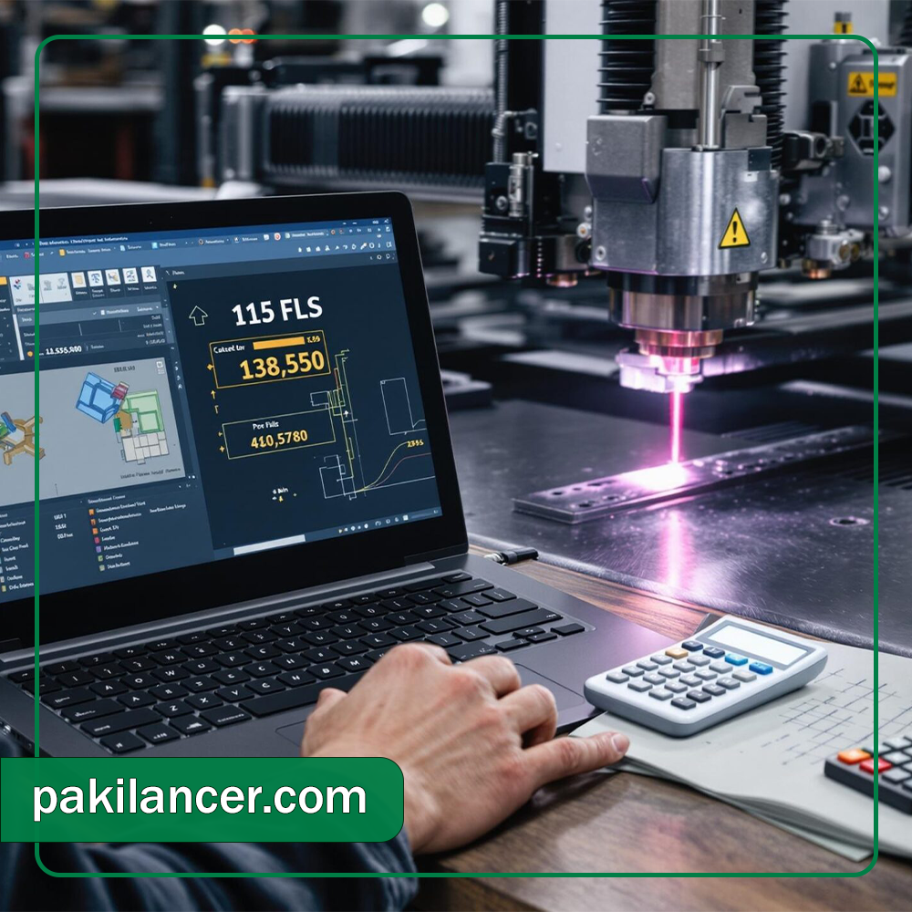 محاسبه قیمت برش لیزر بر اساس تیراژ و متراژ
