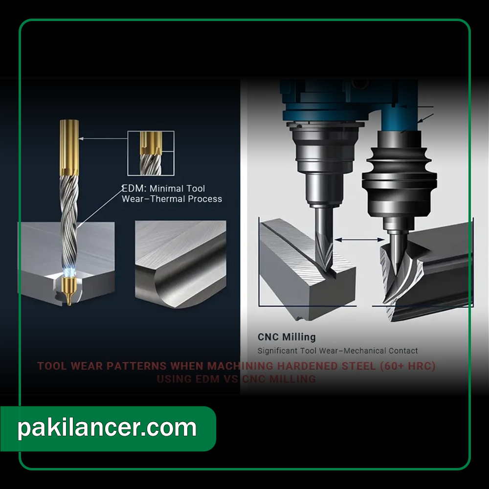 تفاوت عملکرد وایرکات EDM و فرز CNC در ماشین‌کاری فلزات سخت