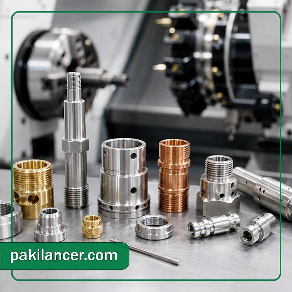 تولید بوش، پین، شافت و قطعات استوانهای با تراش CNC