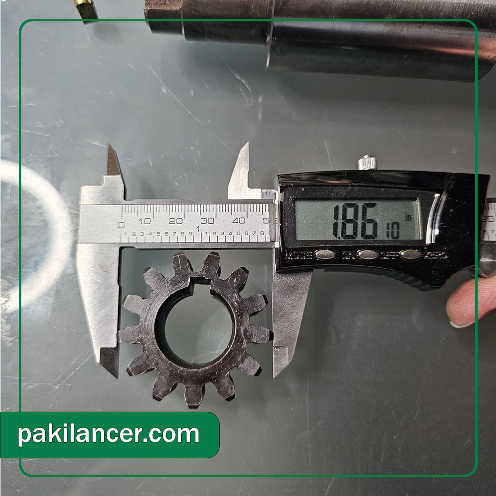 اندازهگیری چرخ دنده فرسوده برای بازسازی قطعه و ساخت چرخ دنده سفارشی از روی نمونه